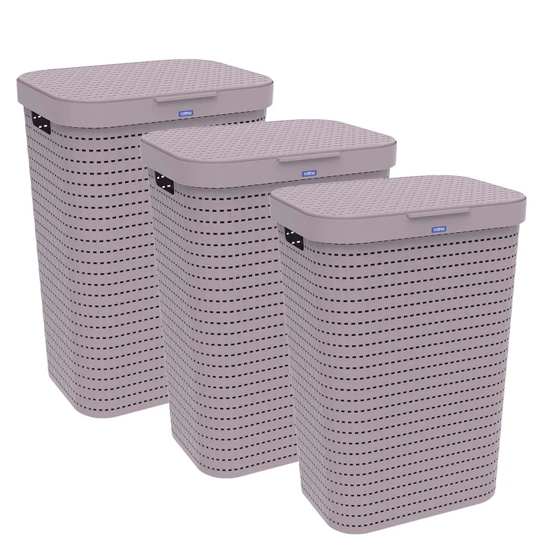 3er Set Wäschesammler 55 l COUNTRY
