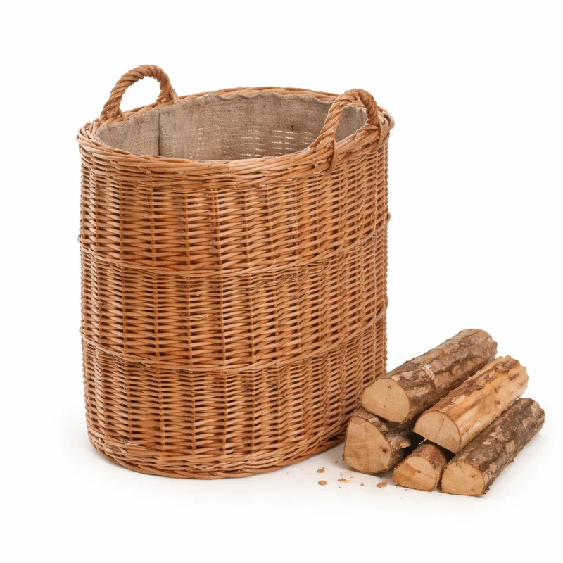 Celia wicker basket container with jute trim and handles TheWickerStories