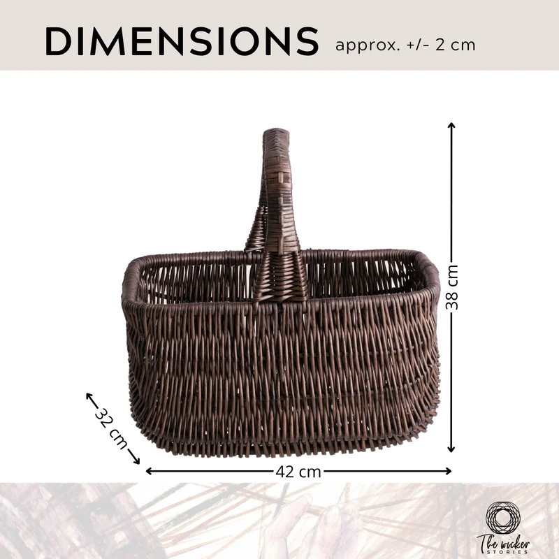 Willesia wicker shopping basket, mushroom and picnic basket, decorative gift basket TheWickerStories
