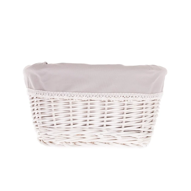 Nestor small wicker basket with beige lining TheWickerStories