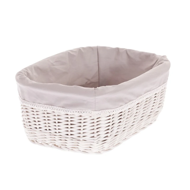 Nestor small wicker basket with beige lining TheWickerStories