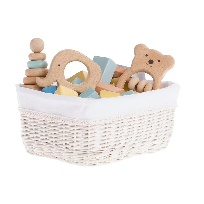 Nestor small wicker basket with white lining TheWickerStories