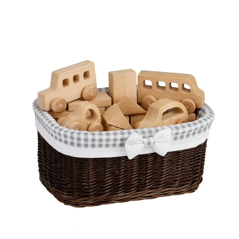 Nestor small wicker basket with grey lining TheWickerStories