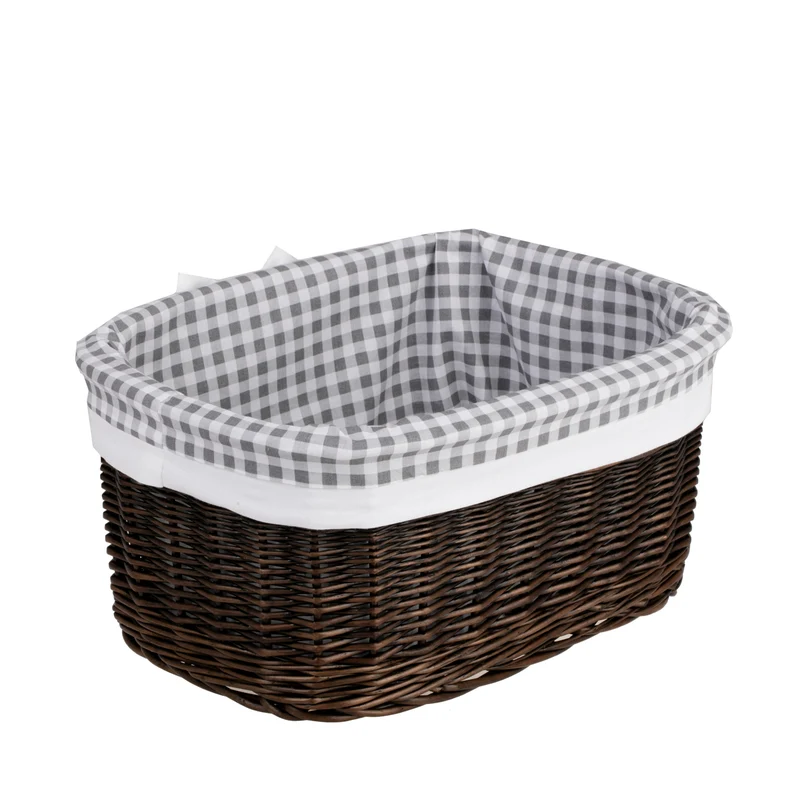 Nestor small wicker basket with grey lining TheWickerStories