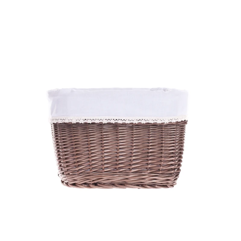 Nestor wicker storage basket with white cotton lining TheWickerStories