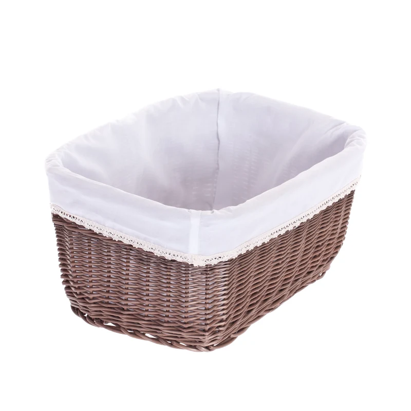 Nestor wicker storage basket with white cotton lining TheWickerStories