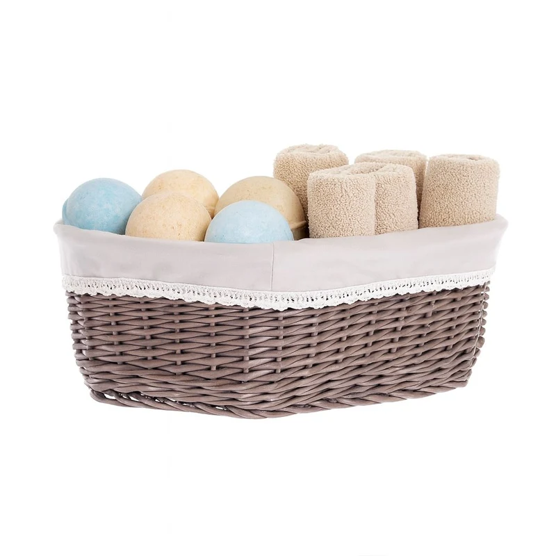 Nestor small wicker basket with beige lining TheWickerStories