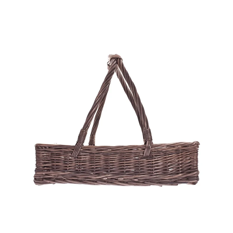 Allium wicker basket for serving and storage with handle by TheWickerStories