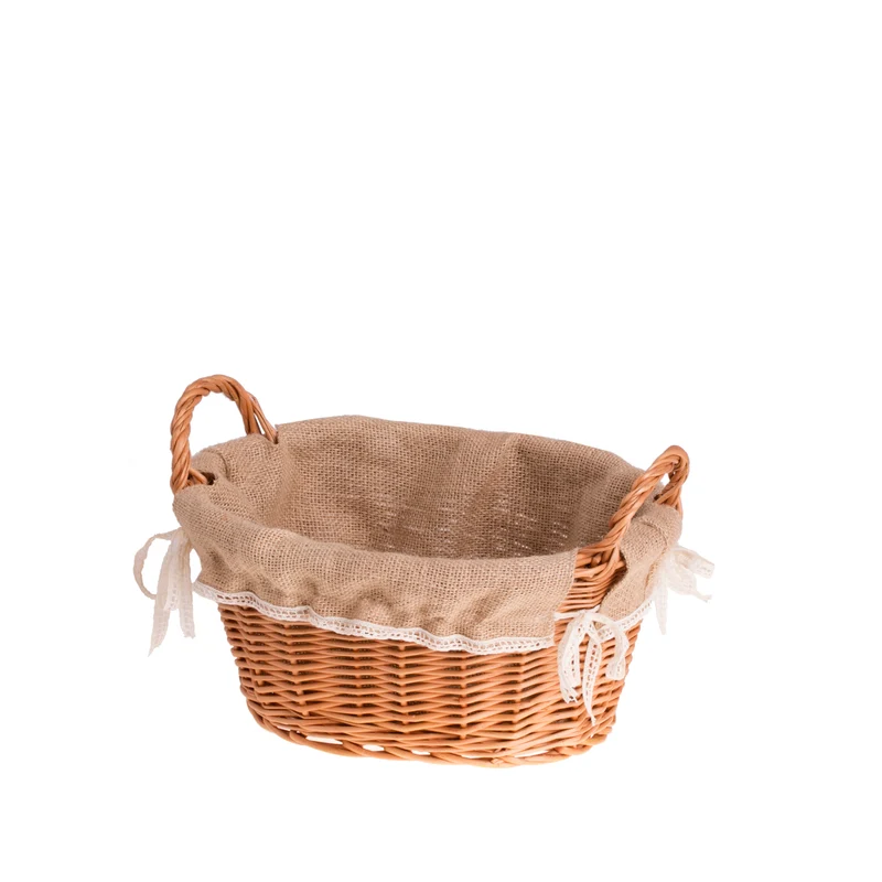 Lumis wicker bread basket with jute trim TheWickerStories