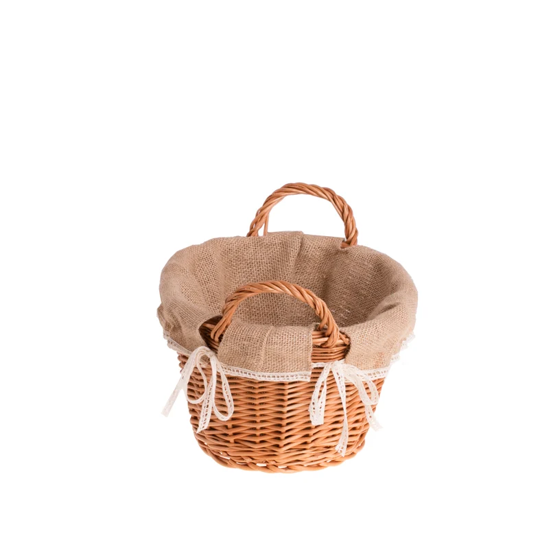 Lumis wicker bread basket with jute trim TheWickerStories