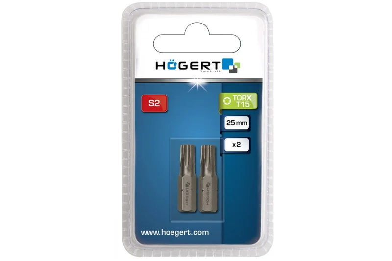 Końcówki wkrętakowe TORX T15, 25mm, 2 szt