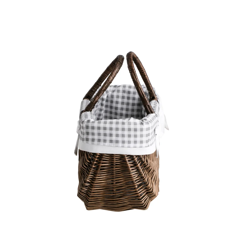 Werlissa wicker bag, women's handbag, picnic basket with handles and trim TheWickerStories
