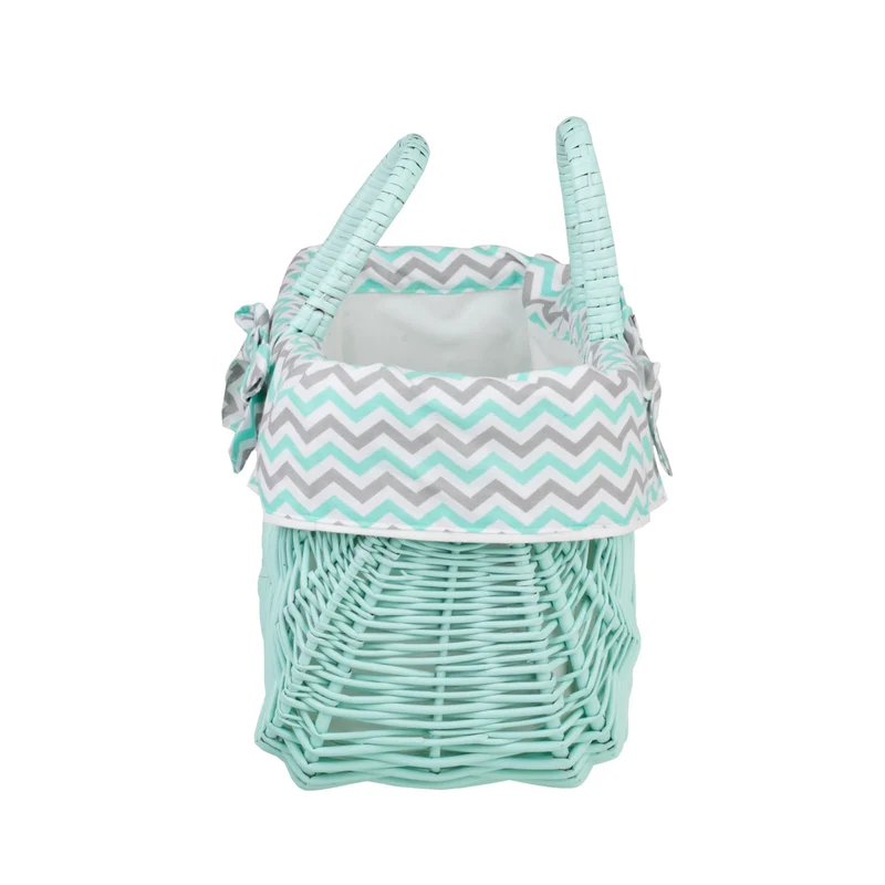 Werlissa wicker bag, women's handbag, picnic basket with handles and trim TheWickerStories