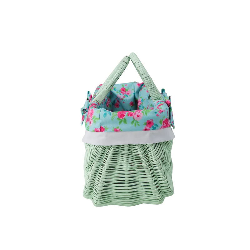 Werlissa wicker bag, women's handbag, picnic basket with handles and trim TheWickerStories