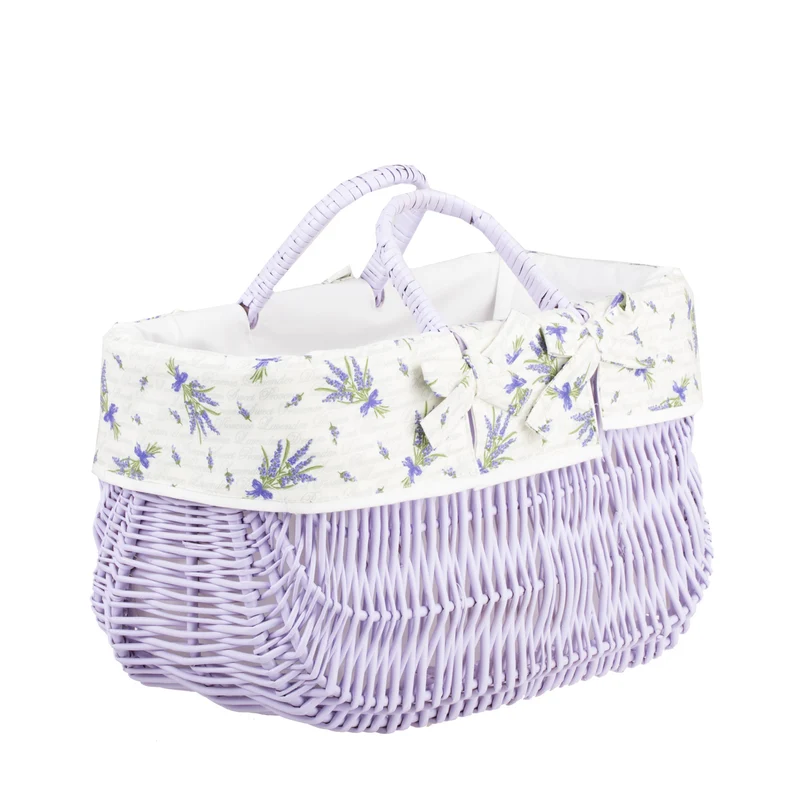 Werlissa wicker bag, women's handbag, picnic basket with handles and trim by TheWickerStories