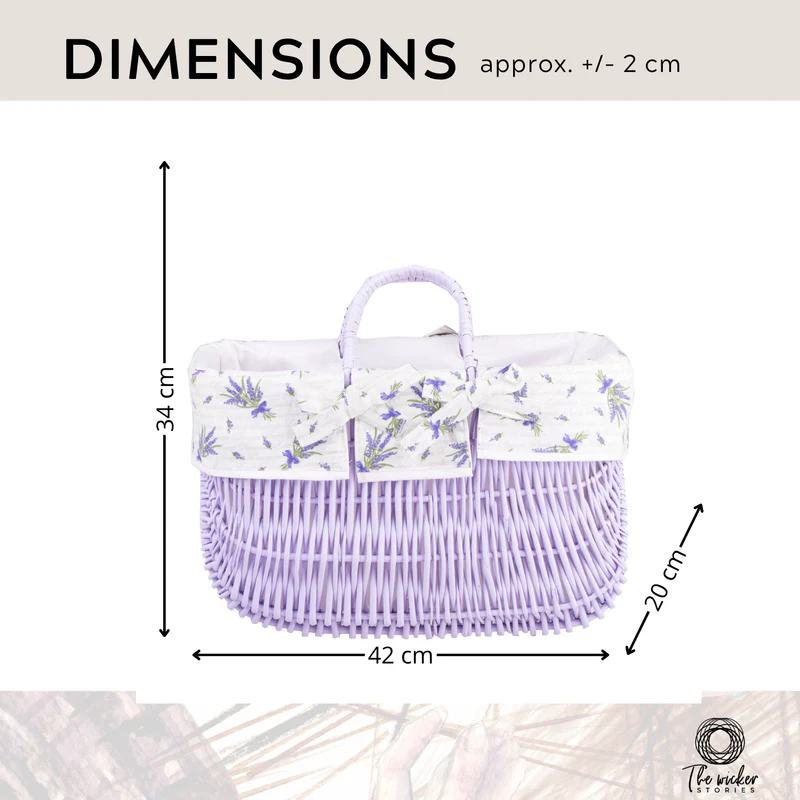 Werlissa wicker bag, women's handbag, picnic basket with handles and trim by TheWickerStories