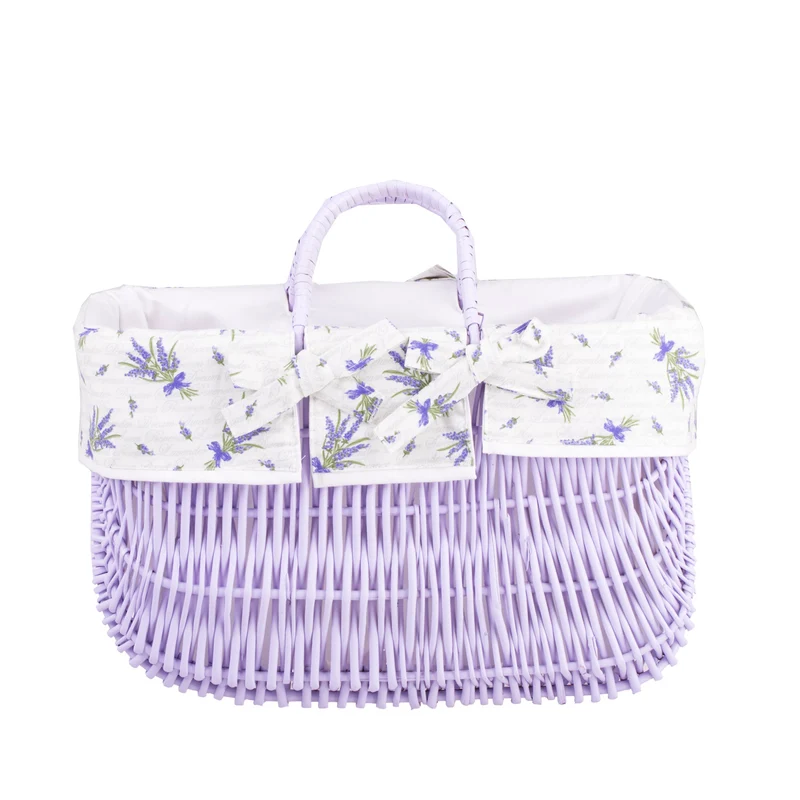 Werlissa wicker bag, women's handbag, picnic basket with handles and trim by TheWickerStories