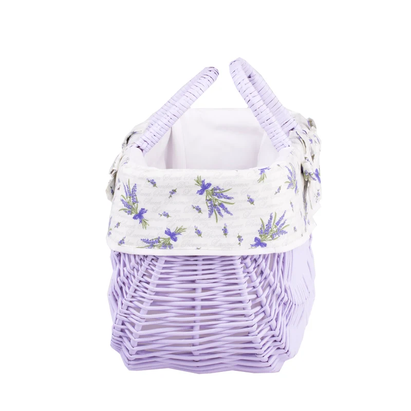 Werlissa wicker bag, women's handbag, picnic basket with handles and trim by TheWickerStories