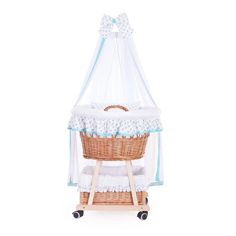 Papilio Moses basket with white lining and accessories TheWickerStories