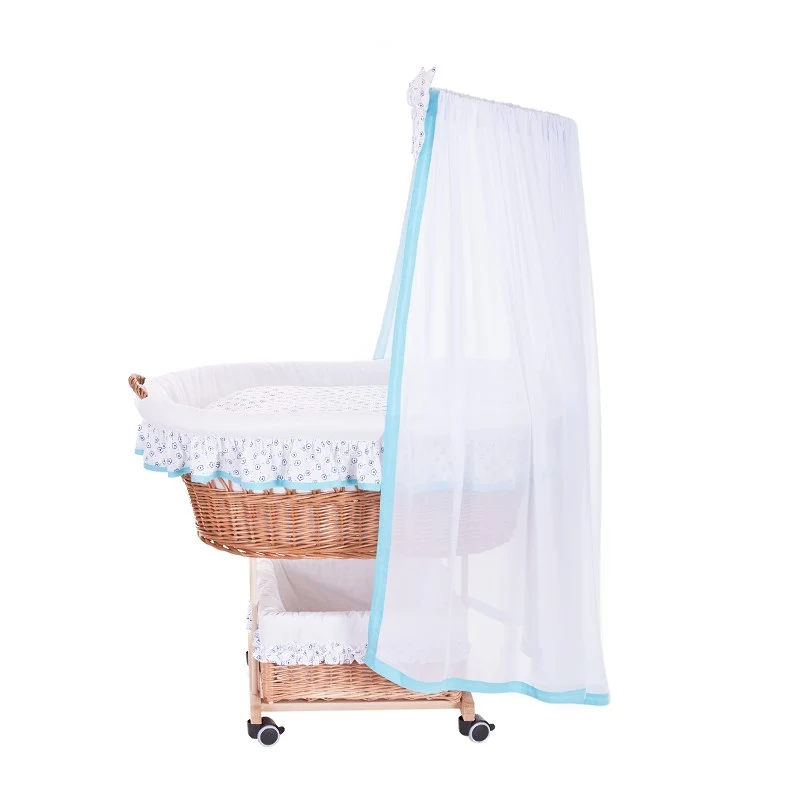 Papilio Moses basket with white lining and accessories TheWickerStories