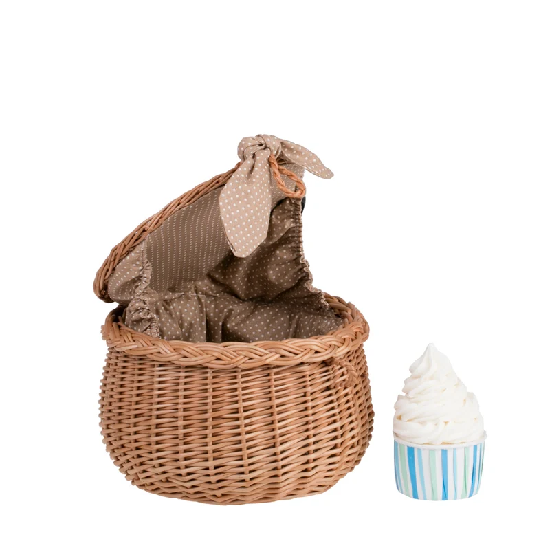 Zethina wicker storage basket, decorative container with lid and trim TheWickerStories