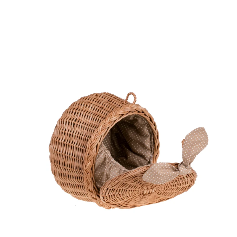 Zethina wicker storage basket, decorative container with lid and trim TheWickerStories