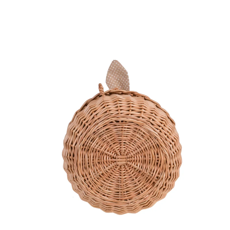 Zethina wicker storage basket, decorative container with lid and trim TheWickerStories