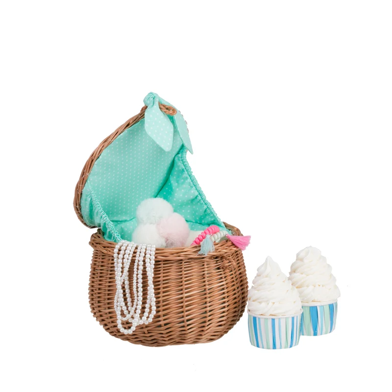 Zethina wicker storage basket, decorative container with lid and trim TheWickerStories