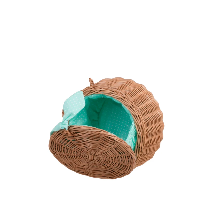 Zethina wicker storage basket, decorative container with lid and trim TheWickerStories
