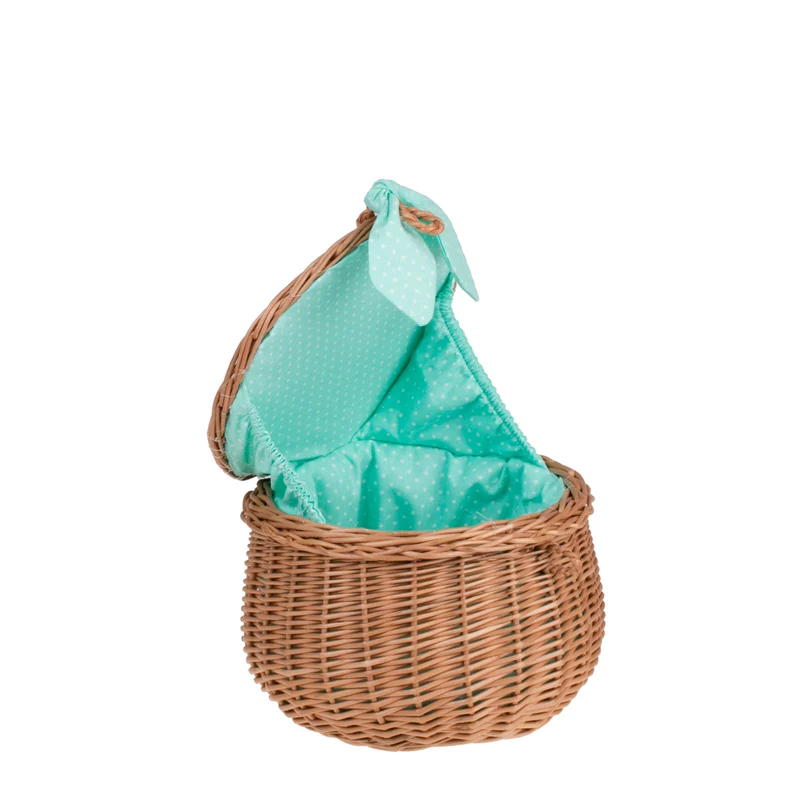 Zethina wicker storage basket, decorative container with lid and trim TheWickerStories