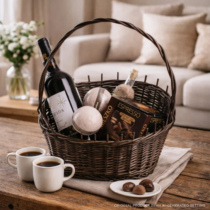 Zorilla wicker gift basket with handle TheWickerStories