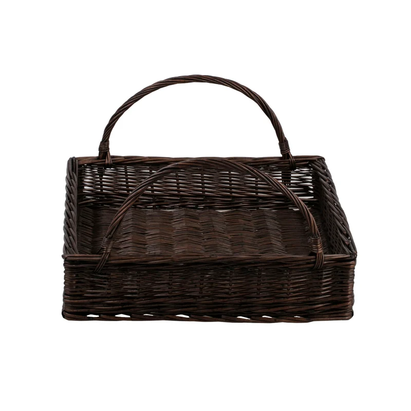 Allium wicker tray, baking basket, display basket with handles TheWickerStories