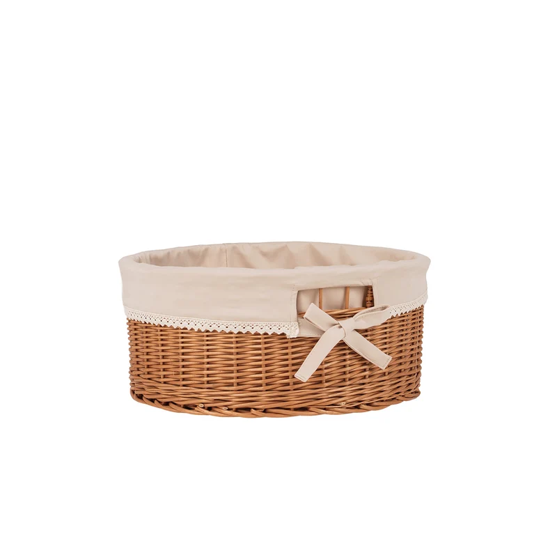 Nova wicker basket with beige lining TheWickerStories