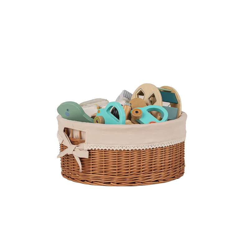 Nova wicker basket with beige lining TheWickerStories