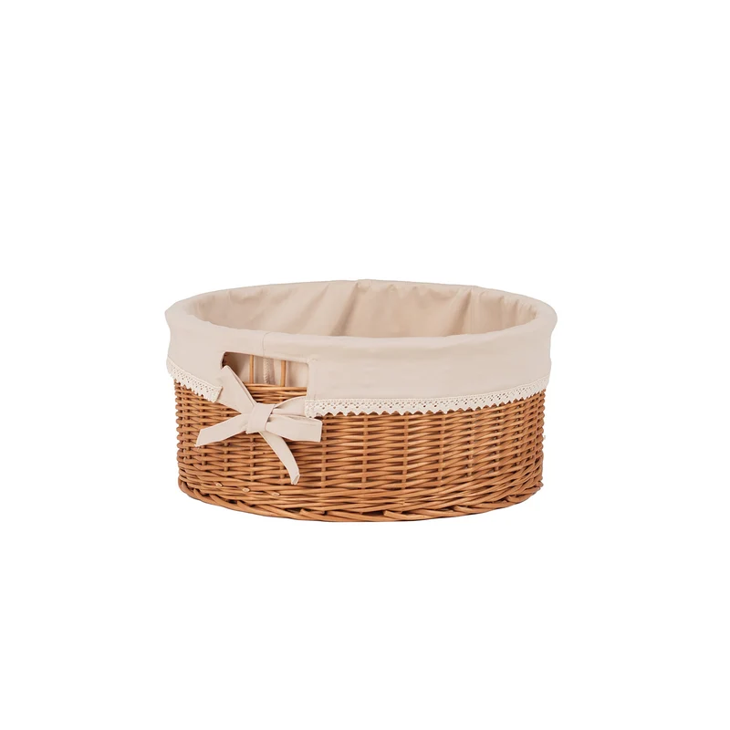 Nova wicker basket with beige lining TheWickerStories