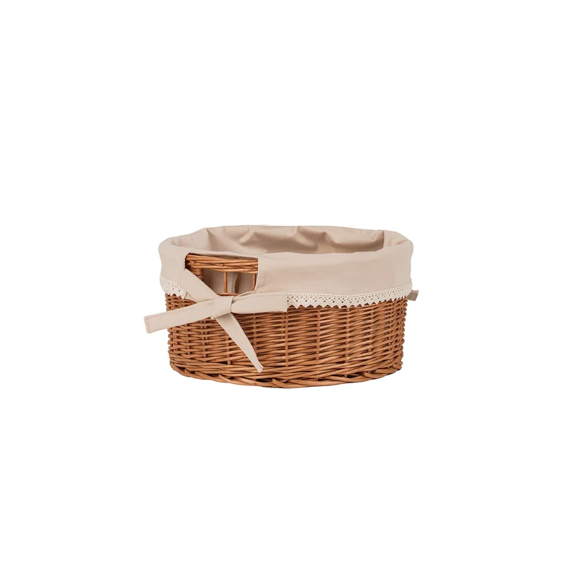 Nova wicker basket with beige lining TheWickerStories