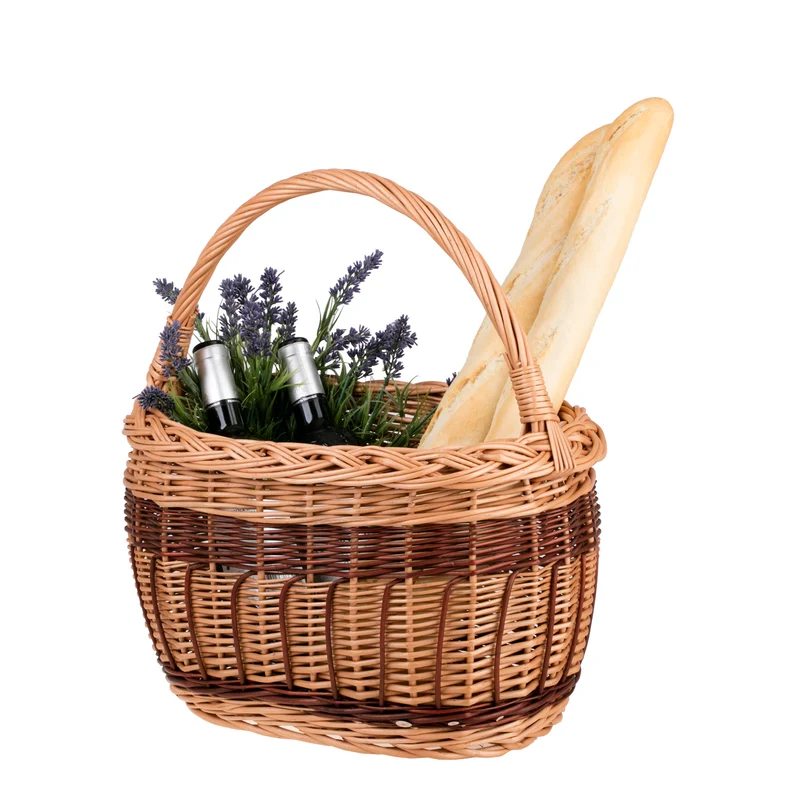 Wictorissa wicker shopping basket, mushroom and picnic basket, decorative gift basket TheWickerStories