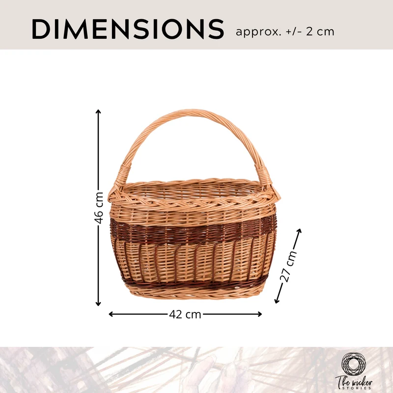 Wictorissa wicker shopping basket, mushroom and picnic basket, decorative gift basket TheWickerStories