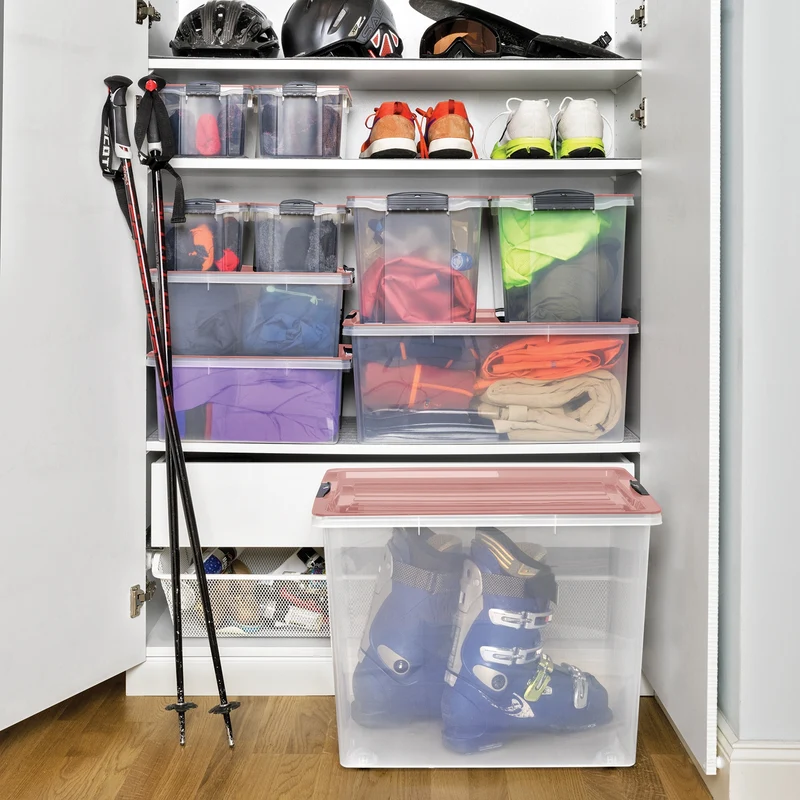Stapelbox mit Rollen DIN A3, 70 l COMPACT