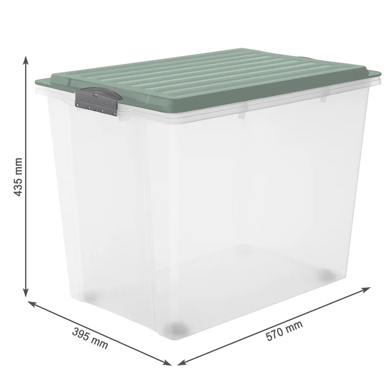 Stapelbox mit Rollen DIN A3, 70 l COMPACT
