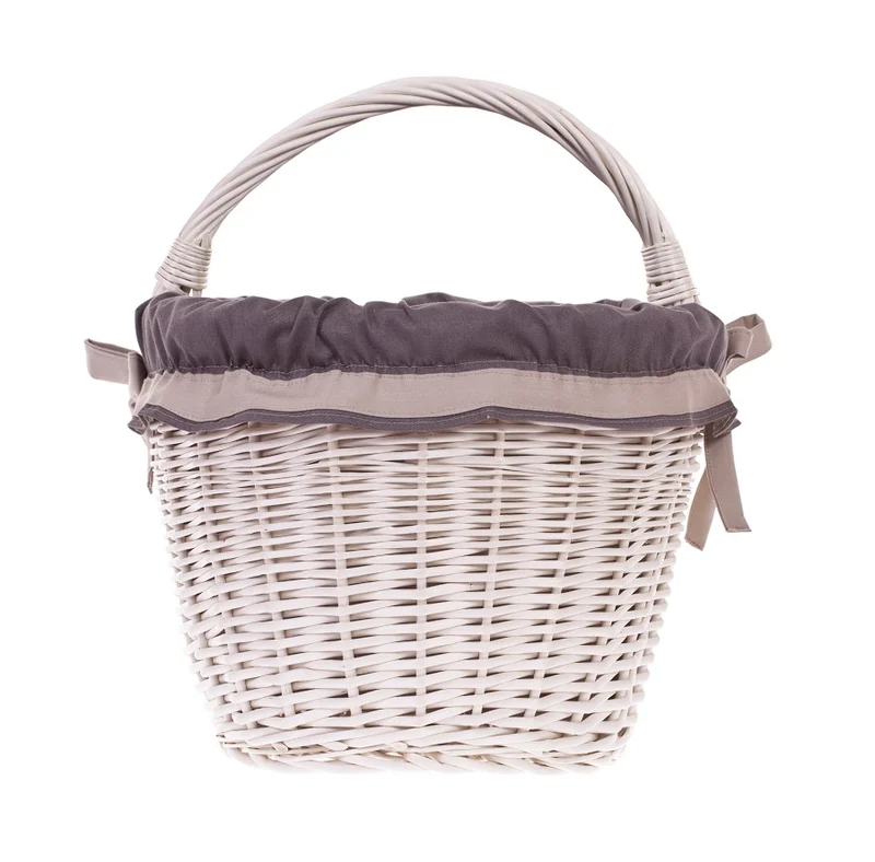 Walerissa wicker shopping basket for groceries, mushroom and picnic basket, decorative gift basket with trim TheWickerStories