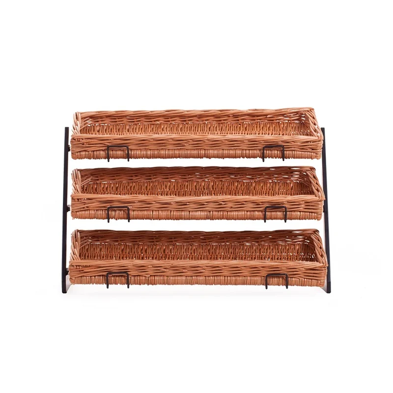 Kerodon metal stand with 3 wicker baskets TheWickerStories