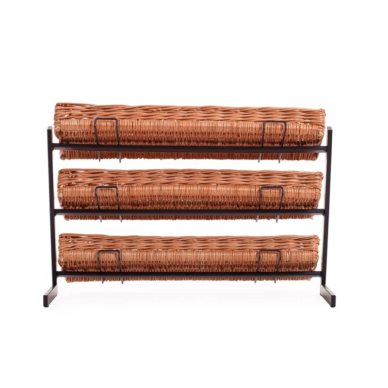 Kerodon metal stand with 3 wicker baskets TheWickerStories