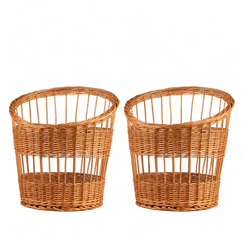 Bassa set of 2 wicker baguette baskets TheWickerStories