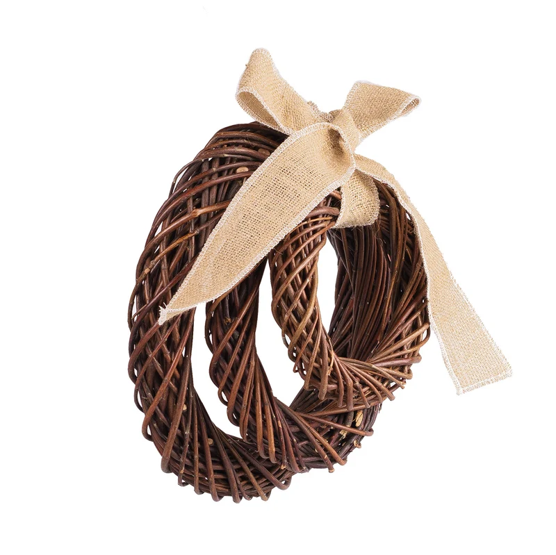 Helladia wicker set of 3 wreaths with bow TheWickerStories