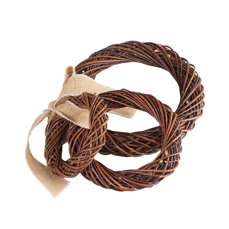 Helladia wicker set of 3 wreaths with bow TheWickerStories