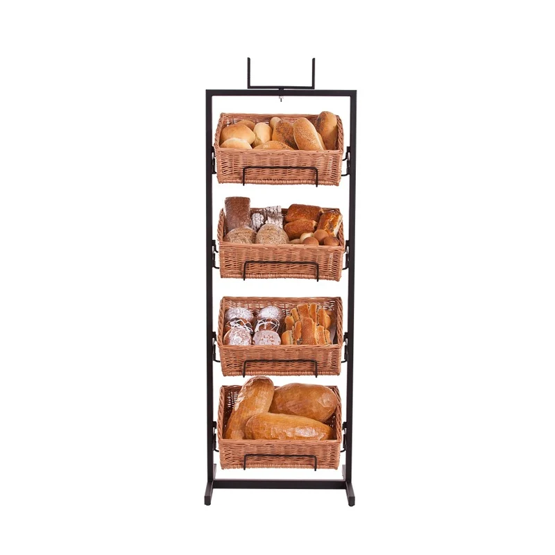 Kerodon metal stand with 4 wicker baskets TheWickerStories