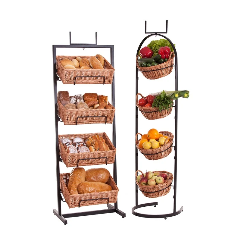 Kerodon metal stand with 4 wicker baskets TheWickerStories