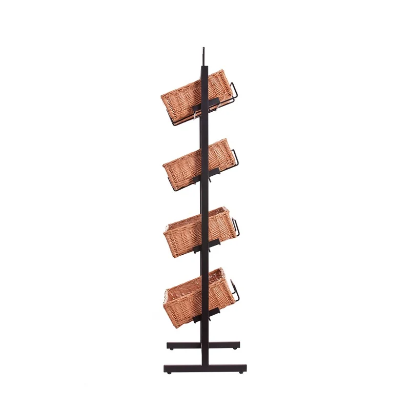 Kerodon metal stand with 4 wicker baskets TheWickerStories