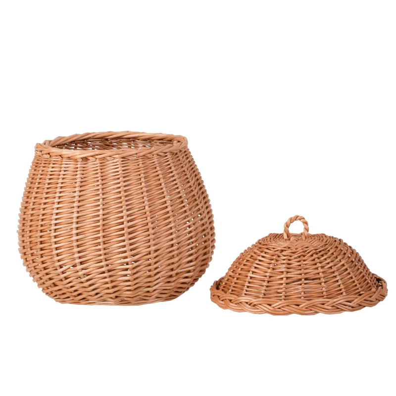 Zelveta wicker basket with lid TheWickerStories